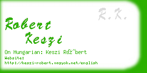 robert keszi business card